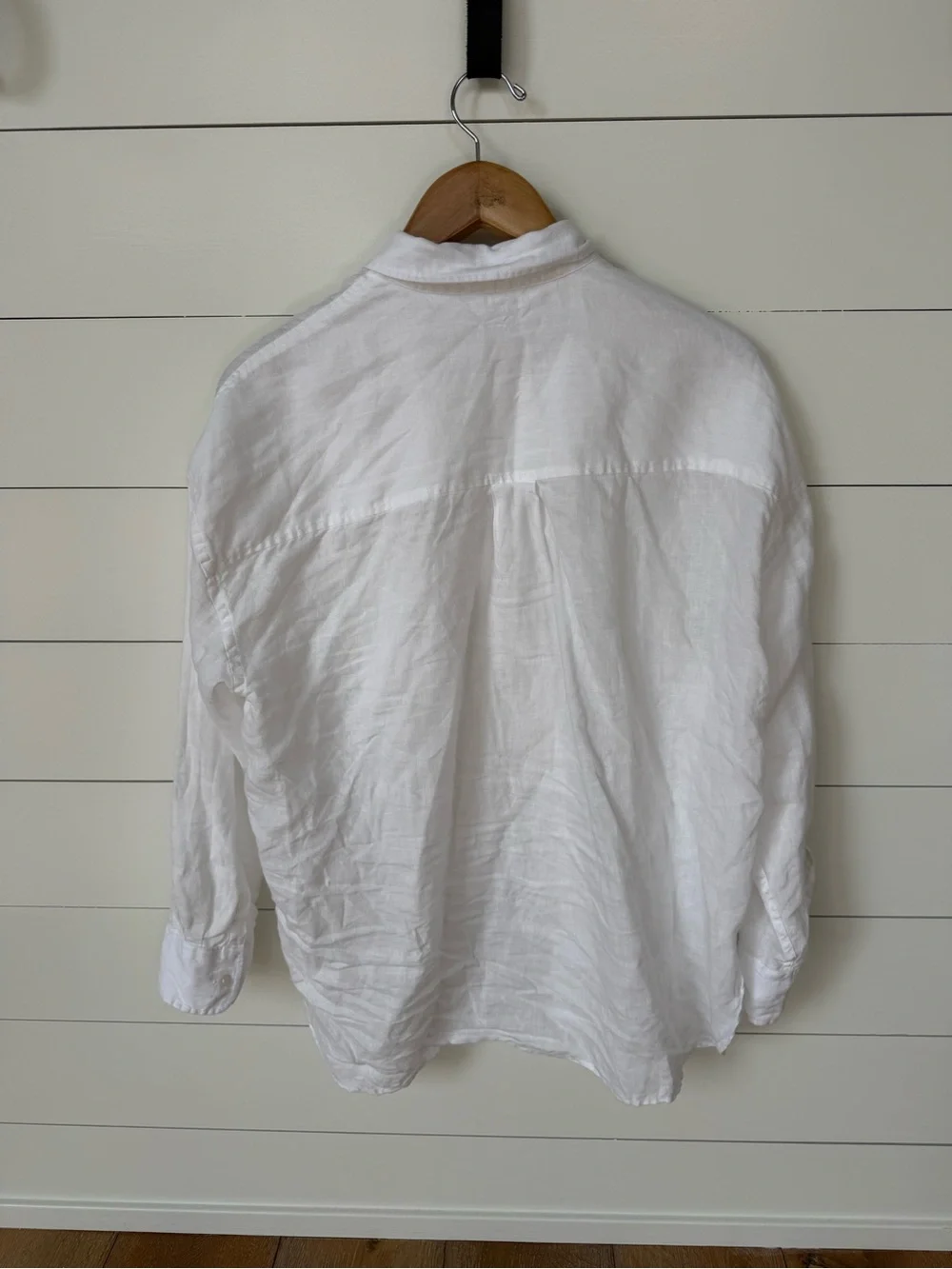 Faherty Laguna Relaxed Fit White Linen Button Up sz Medium - Picture 6 of 11